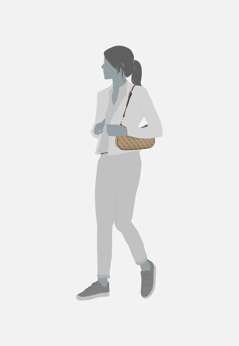 Noelle II Top Zip SHB 72180 Logo Latte/Brown - Abendtasche