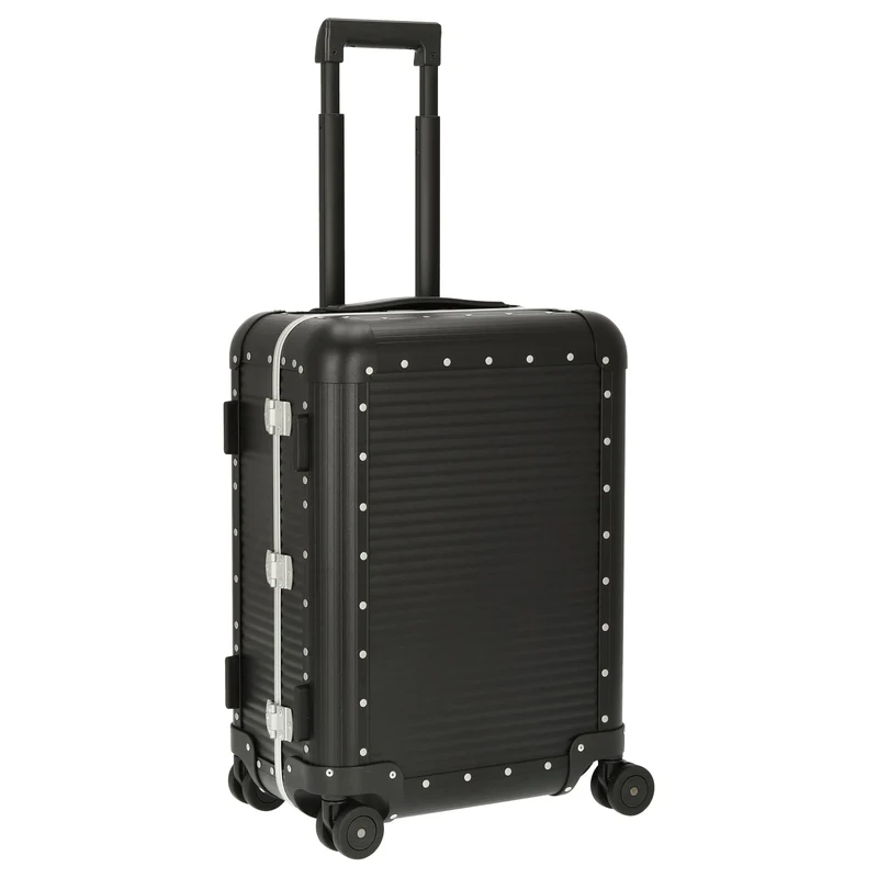 FPM Milano Bank aluminum Spinner 55 M - 4-Rollen-Kabinentrolley 55/25 cm (caviar black)