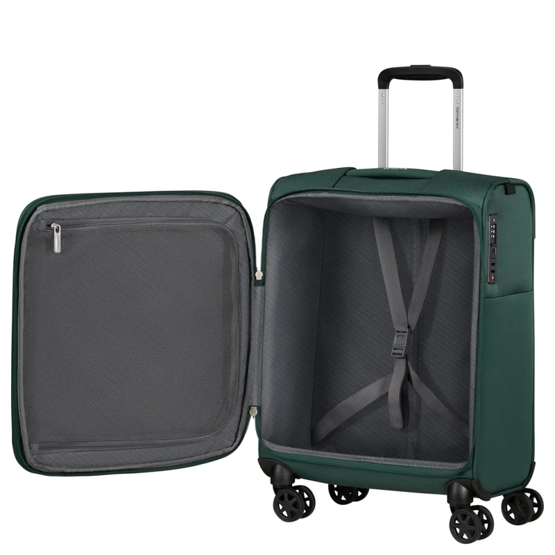Samsonite Base Breeze - 4-Rollen-Kabinentrolley 55 cm erw. (dark green)