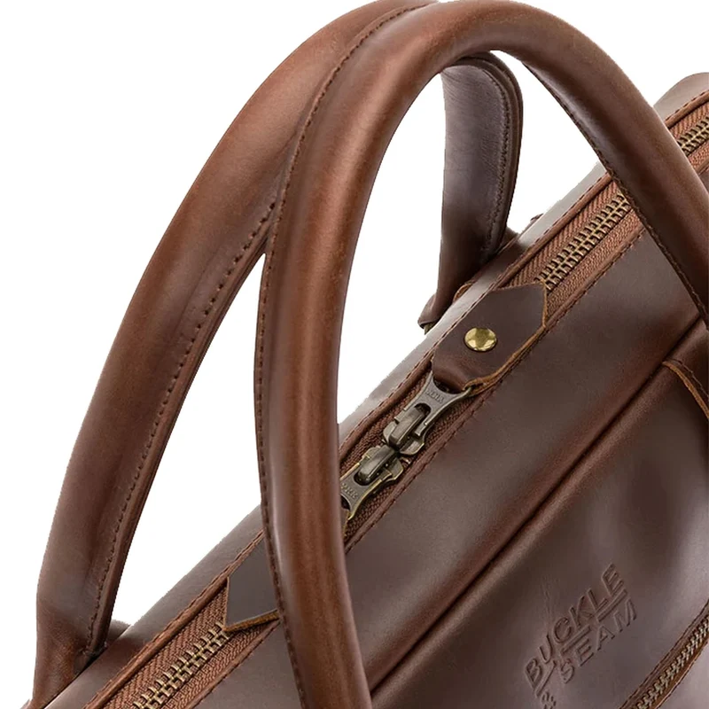 Buckle & Seam Everett - Aktentasche 16" 38 cm (brown/blu)