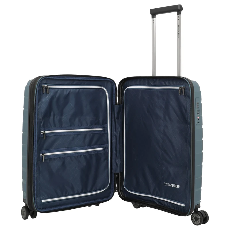 Travelite Air Base - 4-Rollen-Kabinentrolley S 55 cm erw. (iceblue)