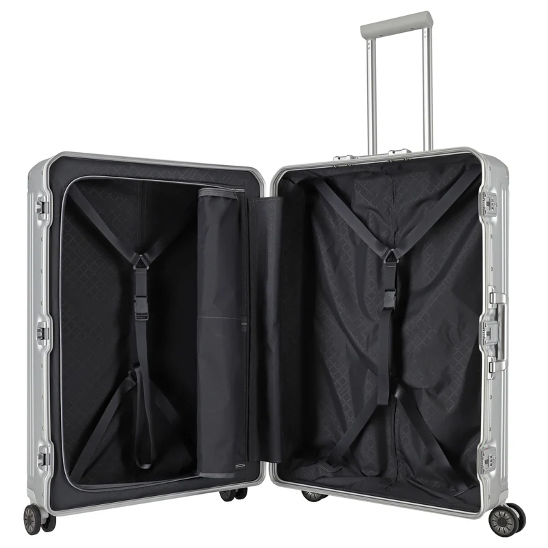 Travelite Next - 4-Rollen-Trolley L 77 cm (silber)