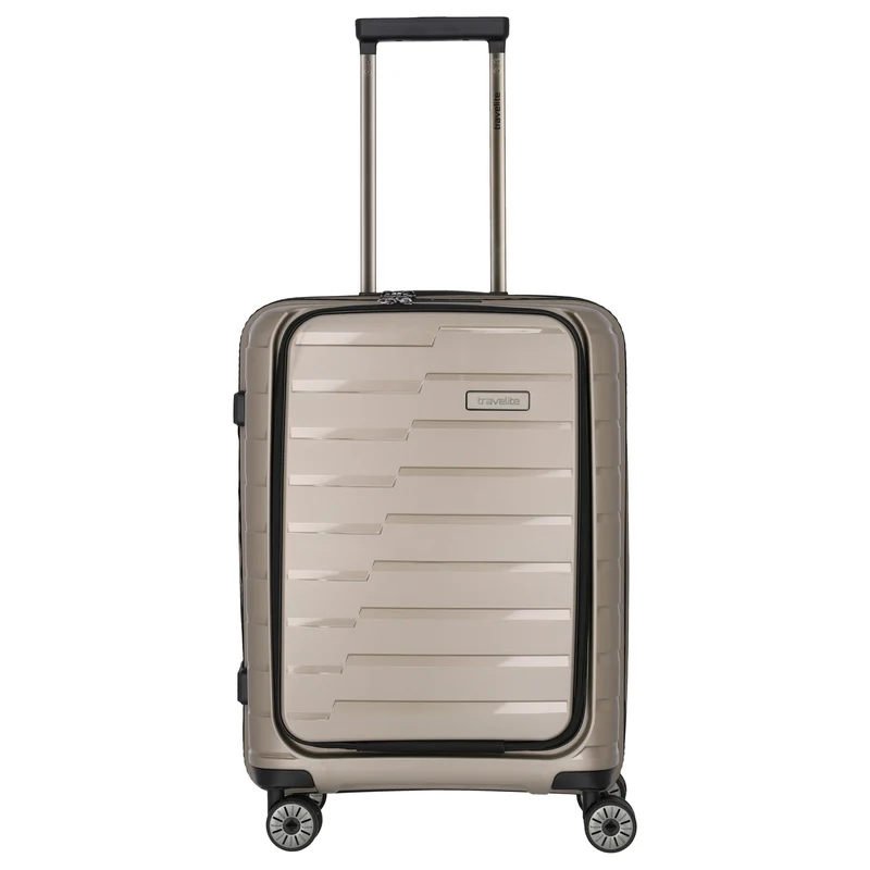 Travelite Air Base - 4-Rollen-Kabinentrolley mit Vortasche S 55 cm (champagner)