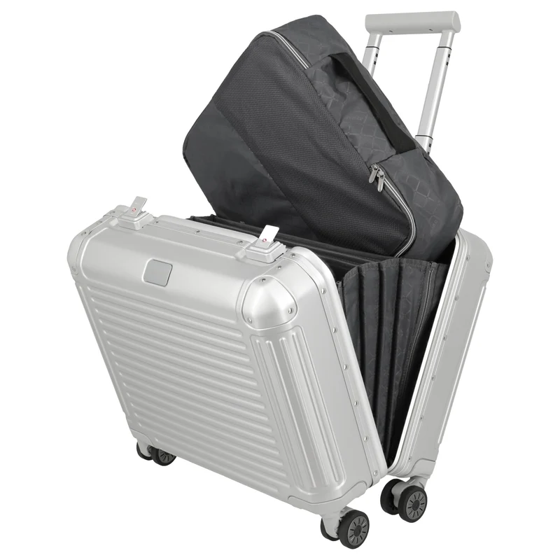 Travelite Next - 4-Rollen-Businesstrolley 45 cm (silber)