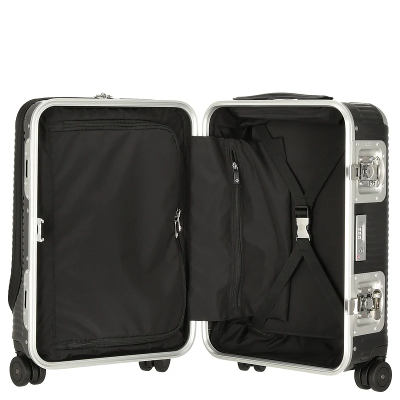FPM Milano Bank Light Spinner 53 front pocket - 4-Rollen-Kabinentrolley 53 cm (licorice black)