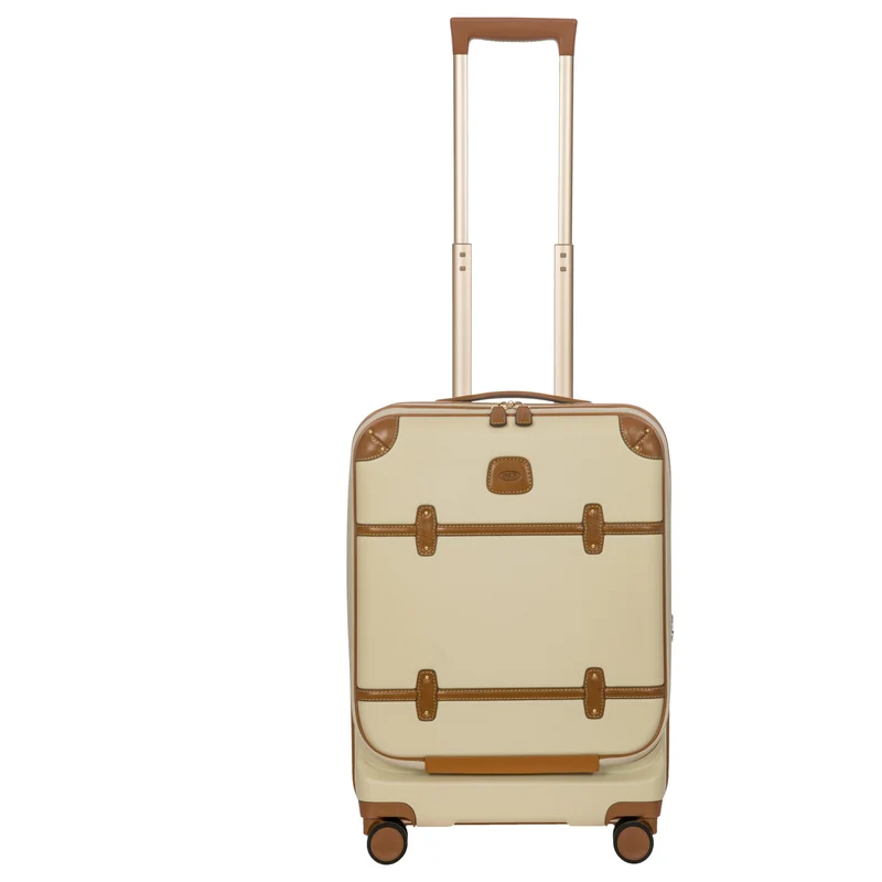 Brics Bellagio - 4-Rollen-Kabinentrolley mit Vortasche 55 cm erw. recycelt (cream)