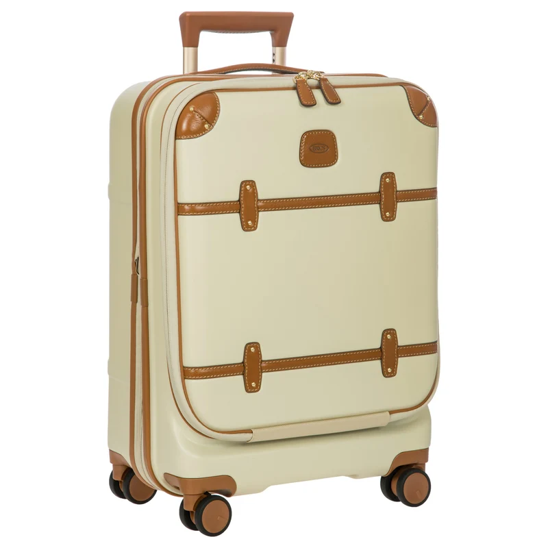 Brics Bellagio - 4-Rollen-Kabinentrolley mit Vortasche 55 cm erw. recycelt (cream)