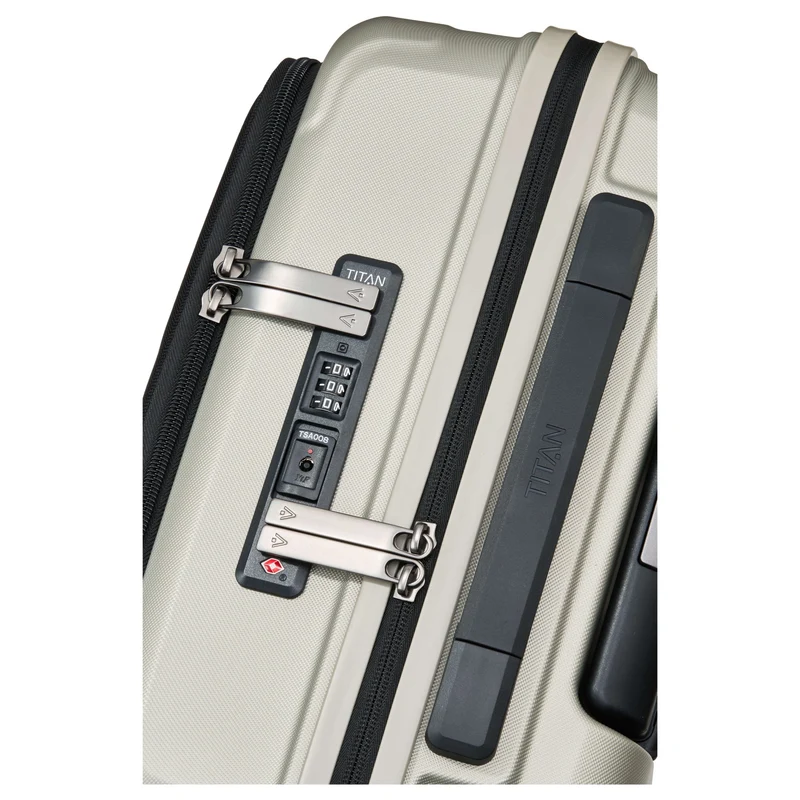 TITAN LITRON - 4-Rollen-Kabinentrolley mit Vortasche 55 cm (Champagner)