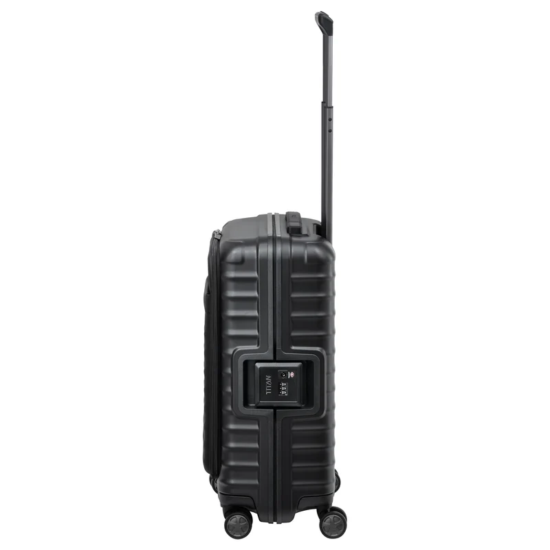 TITAN LITRON FRAME - 4-Rollen-Kabinentrolley mit Vortasche 55 cm (Schwarz)
