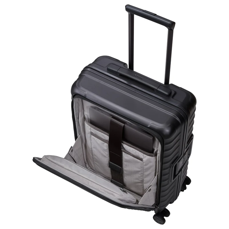 TITAN LITRON FRAME - 4-Rollen-Kabinentrolley mit Vortasche 55 cm (Schwarz)
