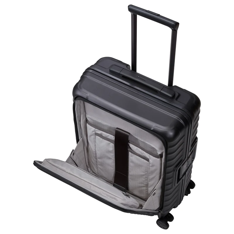 TITAN LITRON FRAME - 4-Rollen-Kabinentrolley mit Vortasche 55 cm (Schwarz)