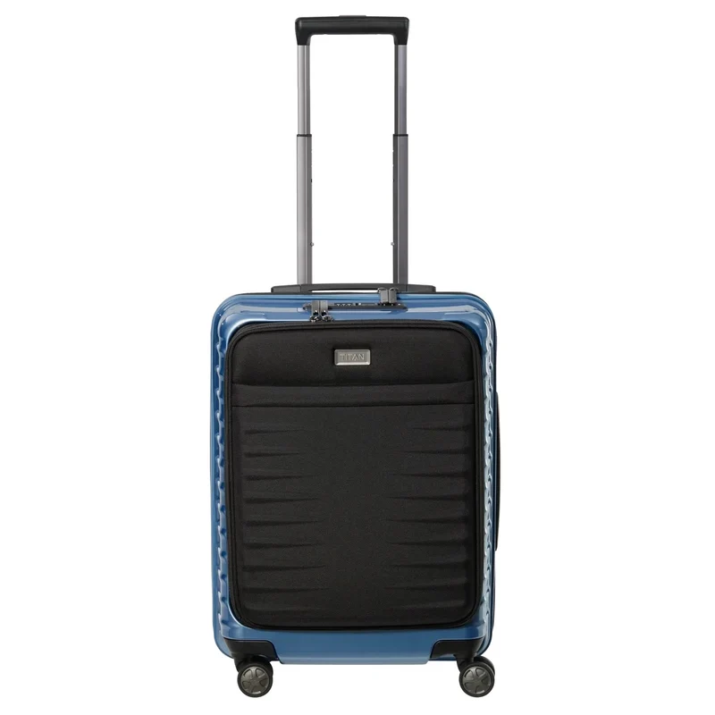 TITAN LITRON - 4-Rollen-Kabinentrolley mit Vortasche 55 cm (eisblau)