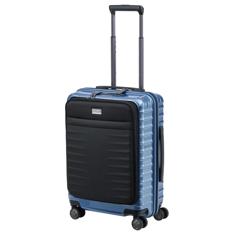 TITAN LITRON - 4-Rollen-Kabinentrolley mit Vortasche 55 cm (eisblau)