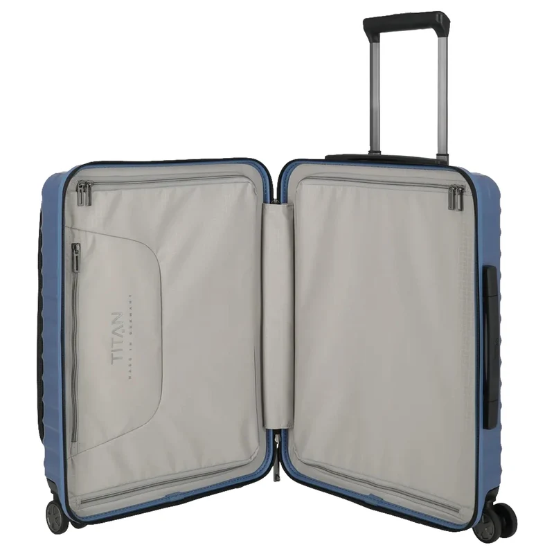 TITAN LITRON - 4-Rollen-Kabinentrolley mit Vortasche 55 cm (eisblau)