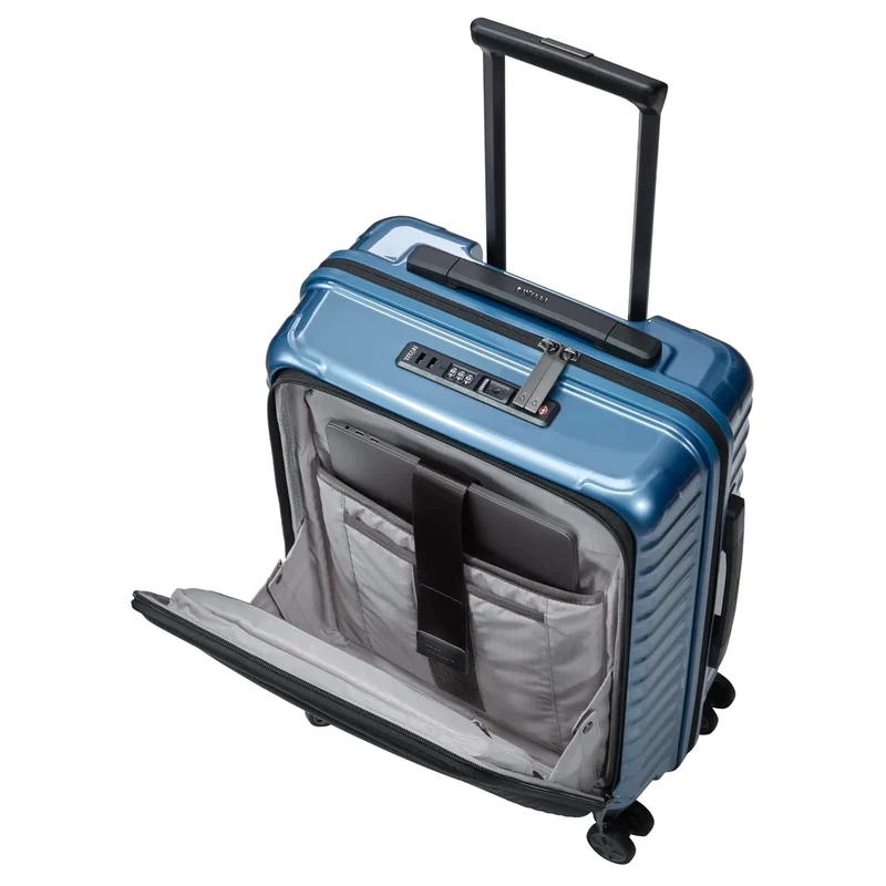 TITAN LITRON - 4-Rollen-Kabinentrolley mit Vortasche 55 cm (eisblau)