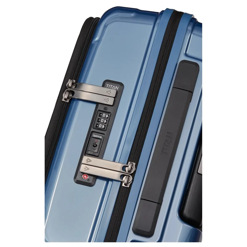 TITAN LITRON - 4-Rollen-Kabinentrolley mit Vortasche 55 cm (eisblau)