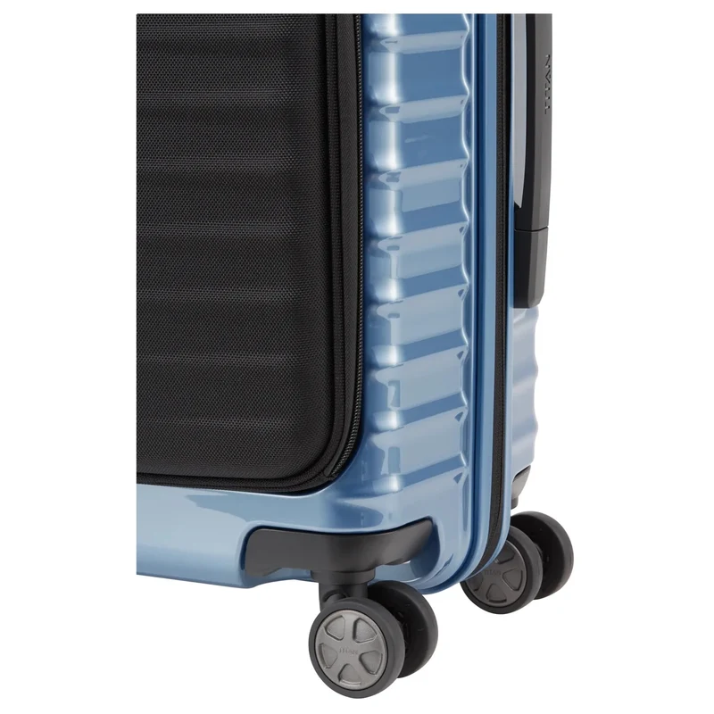 TITAN LITRON - 4-Rollen-Kabinentrolley mit Vortasche 55 cm (eisblau)