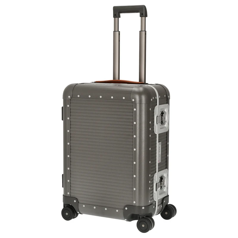 FPM Milano Bank aluminum Spinner 55 M - 4-Rollen-Kabinentrolley 55/25 cm (steel grey)