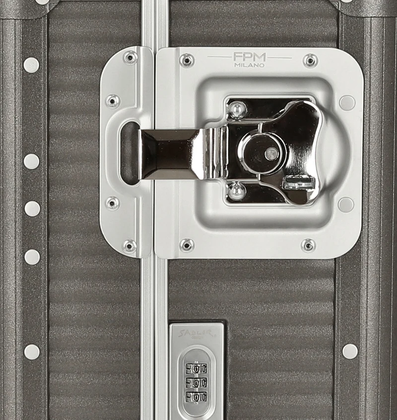 FPM Milano Bank aluminum Spinner 55 M - 4-Rollen-Kabinentrolley 55/25 cm (steel grey)