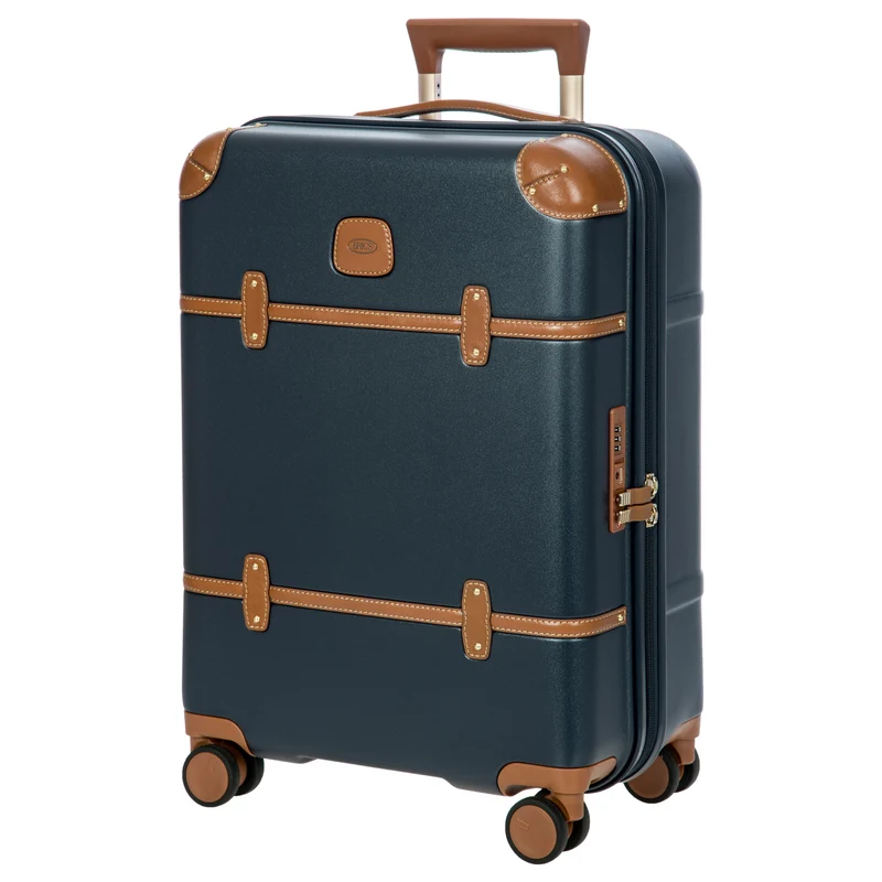 Brics Bellagio - 4-Rollen-Kabinentrolley 55 cm recycelt (blue/tan)