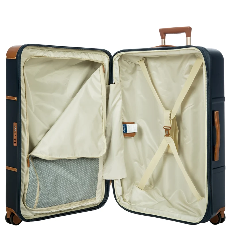 Brics Bellagio - 4-Rollen-Trolley 76 cm erw. recycelt (blue/tan)