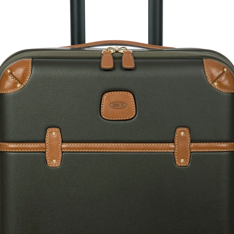 Brics Bellagio - 4-Rollen-Kabinentrolley mit Vortasche 55 cm erw. recycelt (olive)