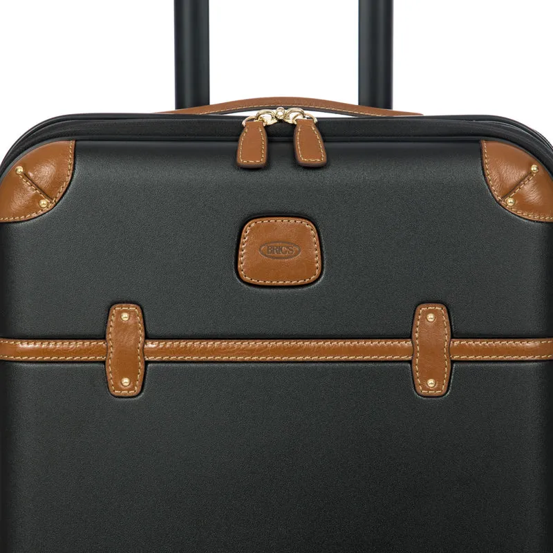 Brics Bellagio - 4-Rollen-Kabinentrolley mit Vortasche 55 cm erw. recycelt (black/tan)