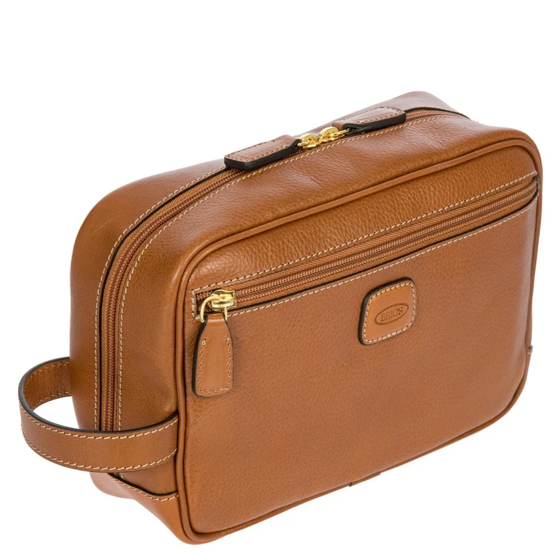 Brics Life Pelle - Kulturbeutel 25 cm (cognac)