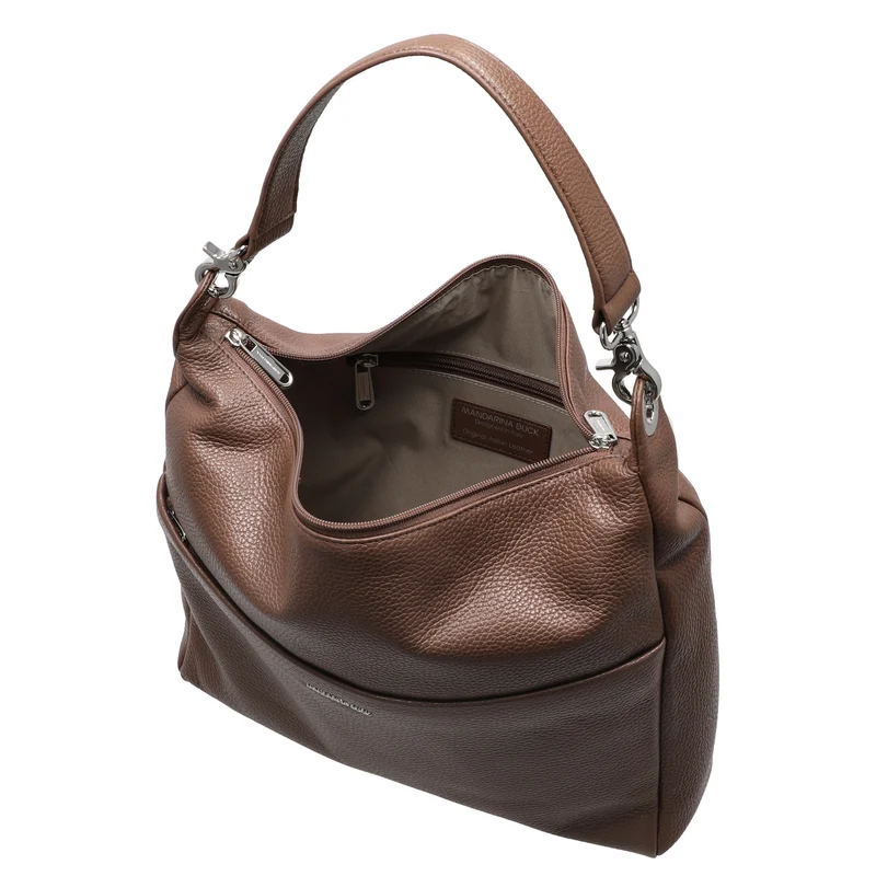 Mandarina Duck Mellow Leather Hobo - Schultertasche 33 cm (milk chocolate)