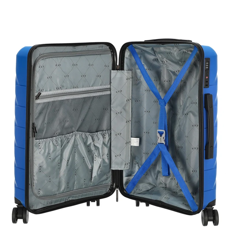 D&N Travel Line 4100 - 4-Rollen-Trolley M 64 cm (blau)