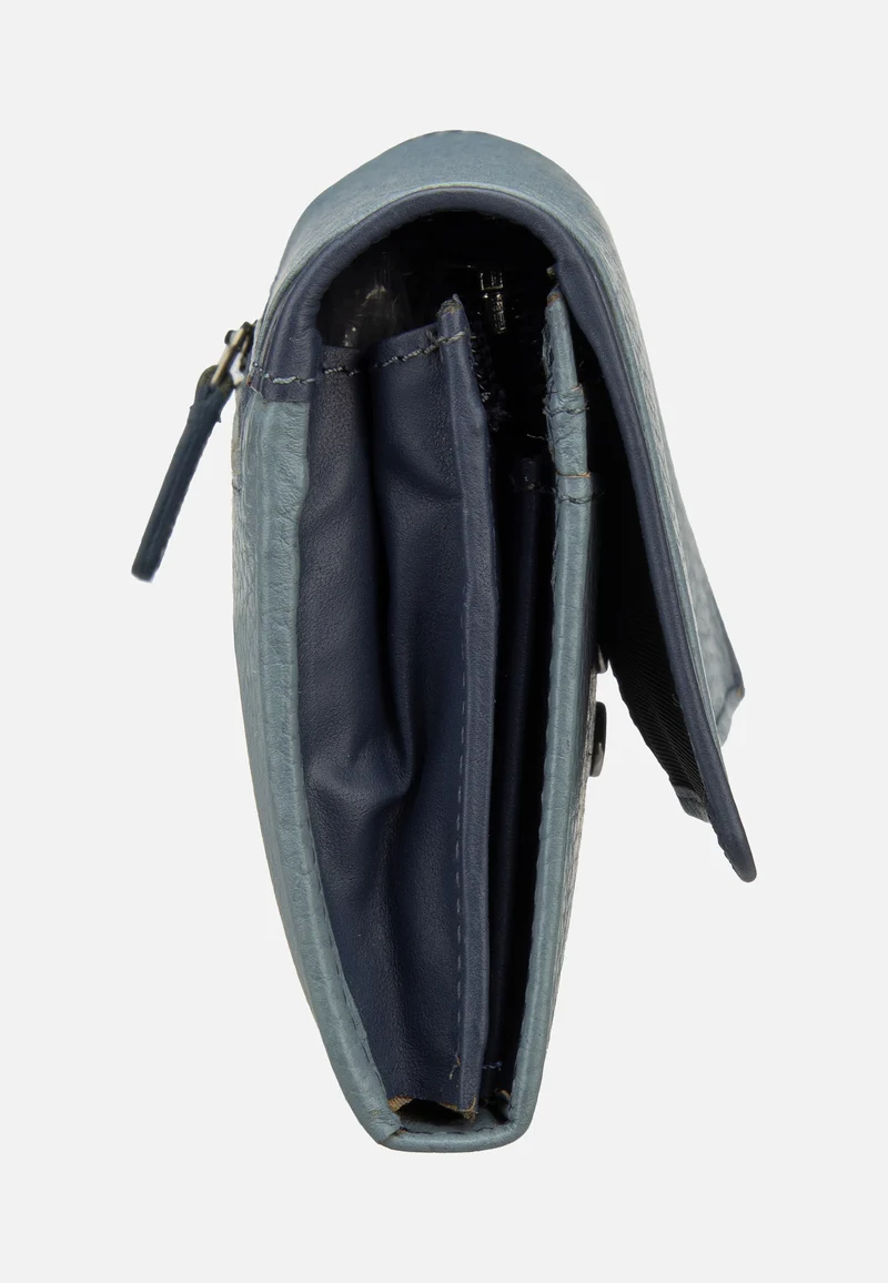 Sina Ladies Long With Flap Denim - Portemonnaie