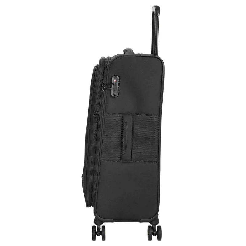 D&N Travel Line 9704 - 4-Rollen-Trolley M 68 cm erw. (black)