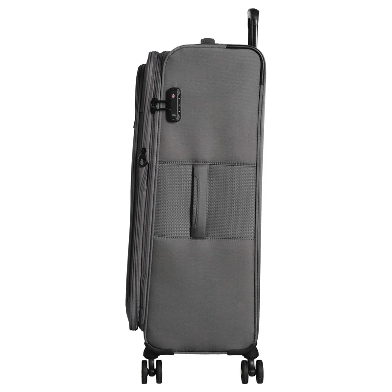 D&N Travel Line 9704 - 4-Rollen-Trolley L 78 cm erw. (grey)