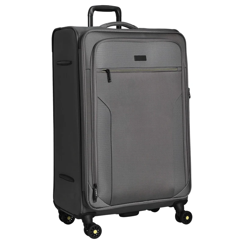 D&N Travel Line 9704 - 4-Rollen-Trolley L 78 cm erw. (grey)