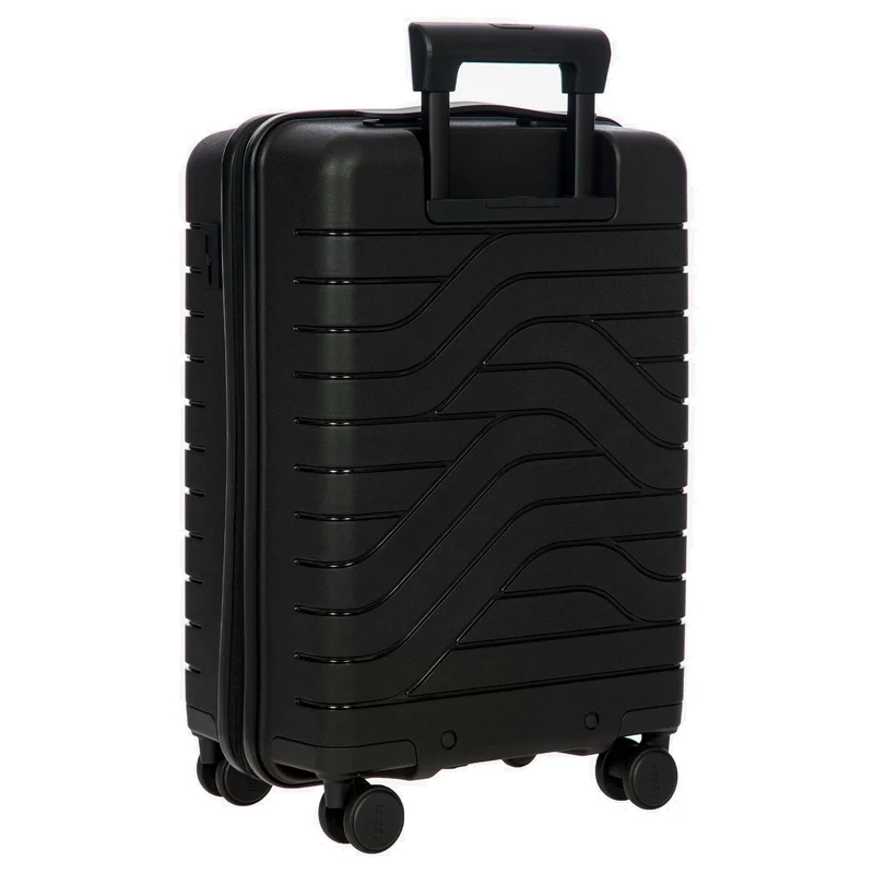 Brics BY Ulisse - 4-Rollen-Kabinentrolley mit Vortasche 55 cm erw. USB (black, 55 cm (Vortasche))