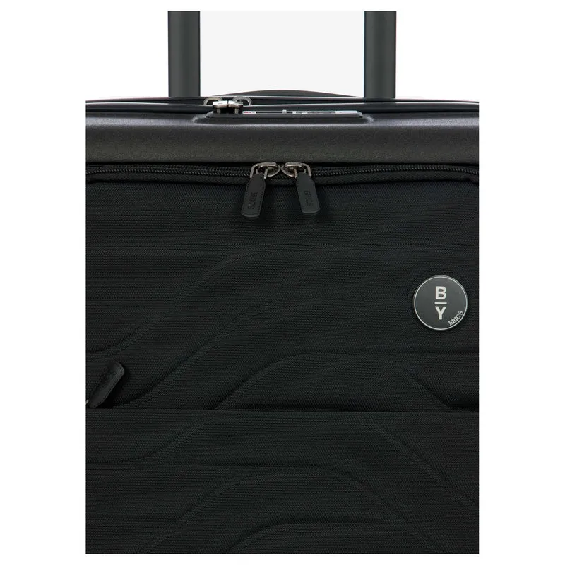 Brics BY Ulisse - 4-Rollen-Kabinentrolley mit Vortasche 55 cm erw. USB (black, 55 cm (Vortasche))
