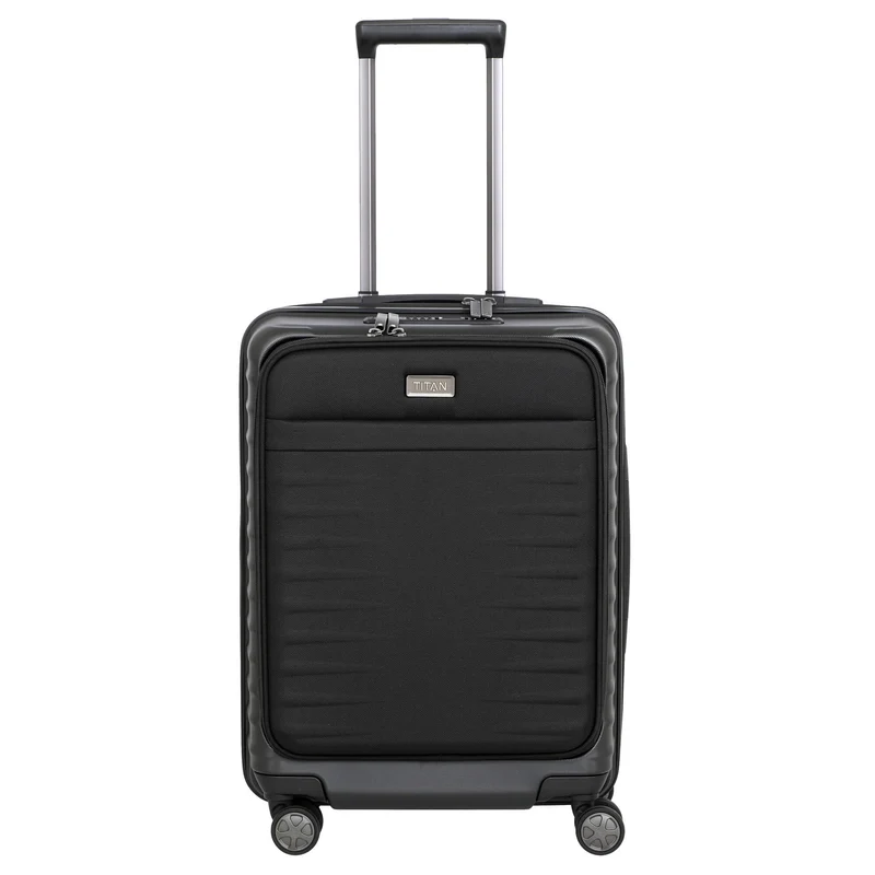 TITAN LITRON - 4-Rollen-Kabinentrolley mit Vortasche 55 cm (black)