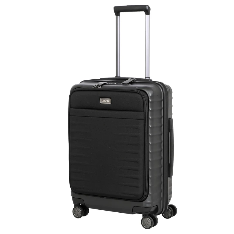 TITAN LITRON - 4-Rollen-Kabinentrolley mit Vortasche 55 cm (black)