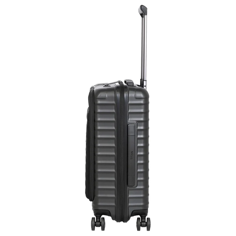 TITAN LITRON - 4-Rollen-Kabinentrolley mit Vortasche 55 cm (black)
