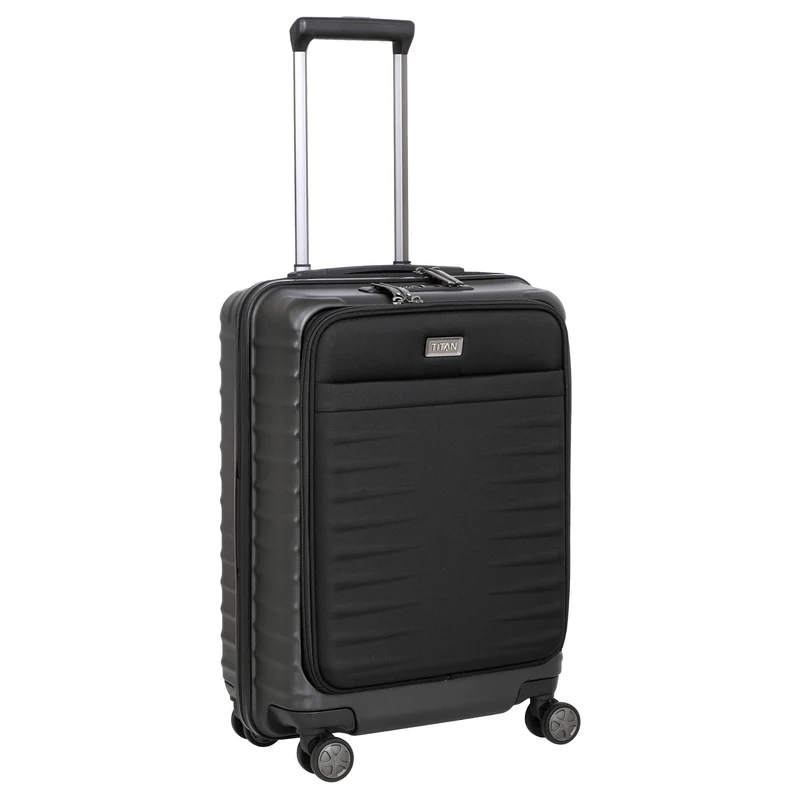 TITAN LITRON - 4-Rollen-Kabinentrolley mit Vortasche 55 cm (black)