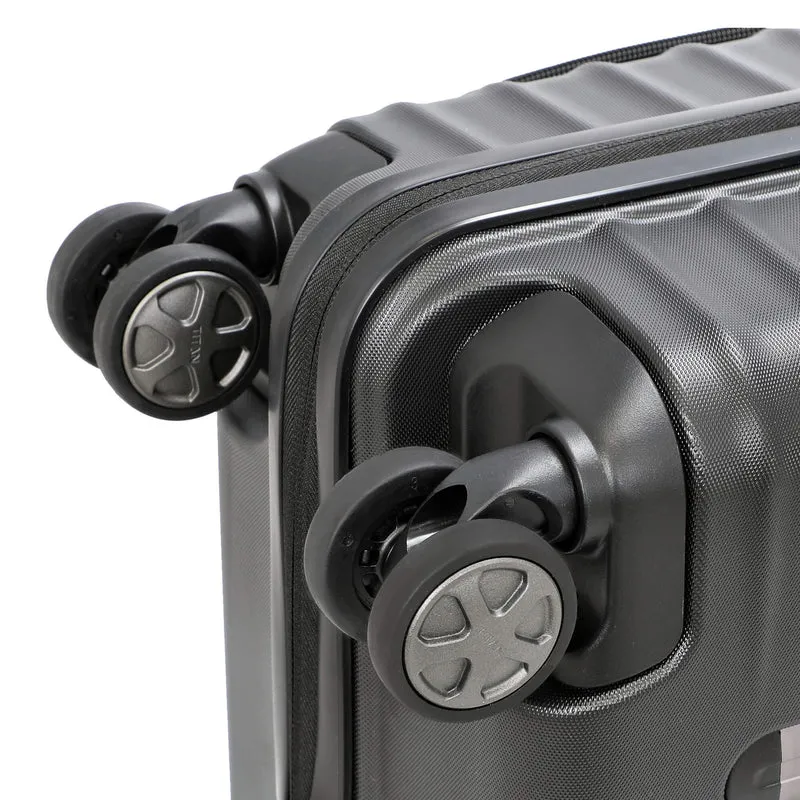 TITAN LITRON - 4-Rollen-Kabinentrolley mit Vortasche 55 cm (black)