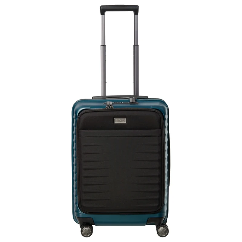 TITAN LITRON - 4-Rollen-Kabinentrolley mit Vortasche 55 cm (petrol)