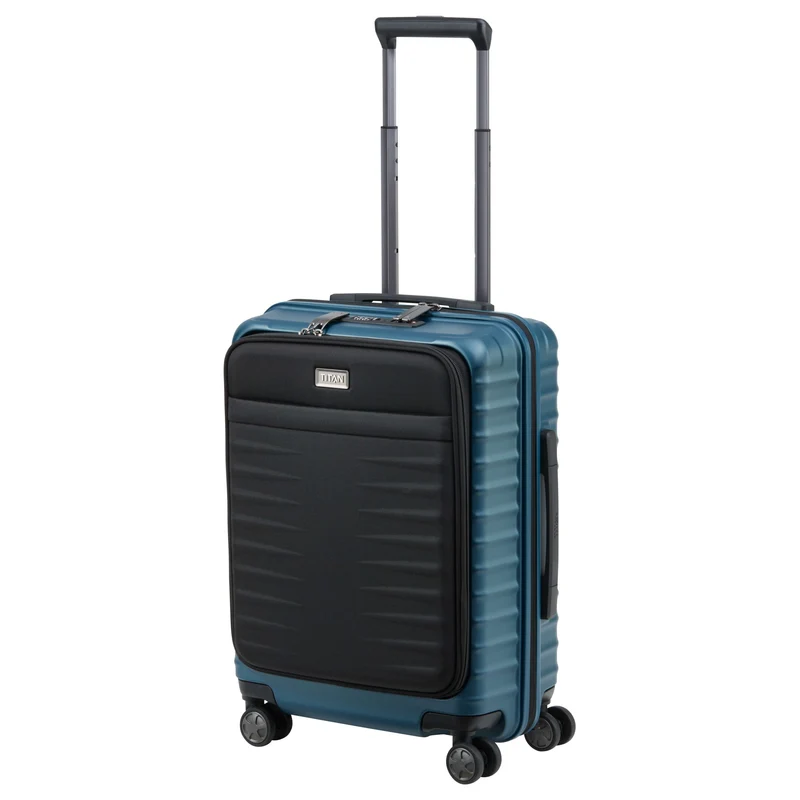 TITAN LITRON - 4-Rollen-Kabinentrolley mit Vortasche 55 cm (petrol)