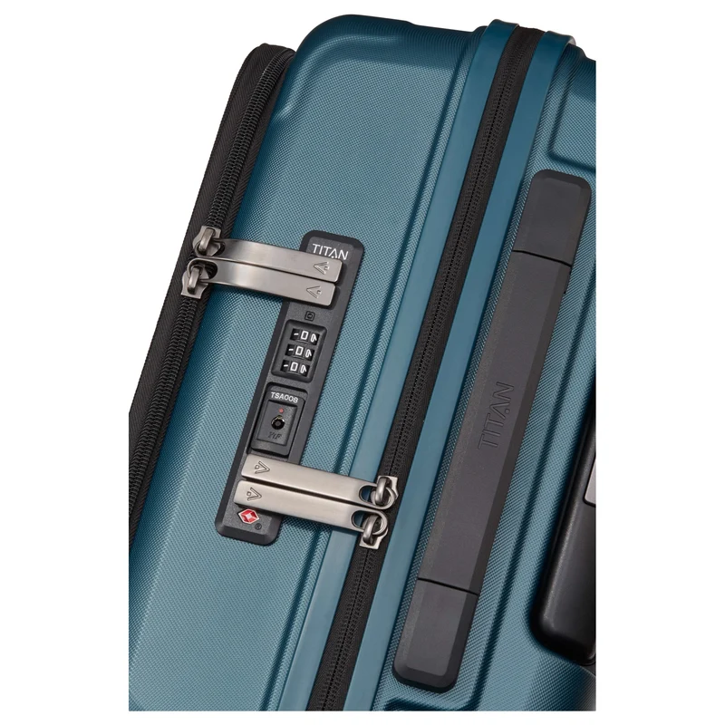 TITAN LITRON - 4-Rollen-Kabinentrolley mit Vortasche 55 cm (petrol)