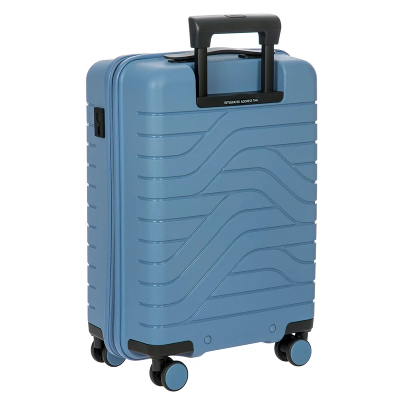 Brics BY Ulisse - 4-Rollen-Kabinentrolley mit Vortasche 55 cm erw. USB (grey blue)