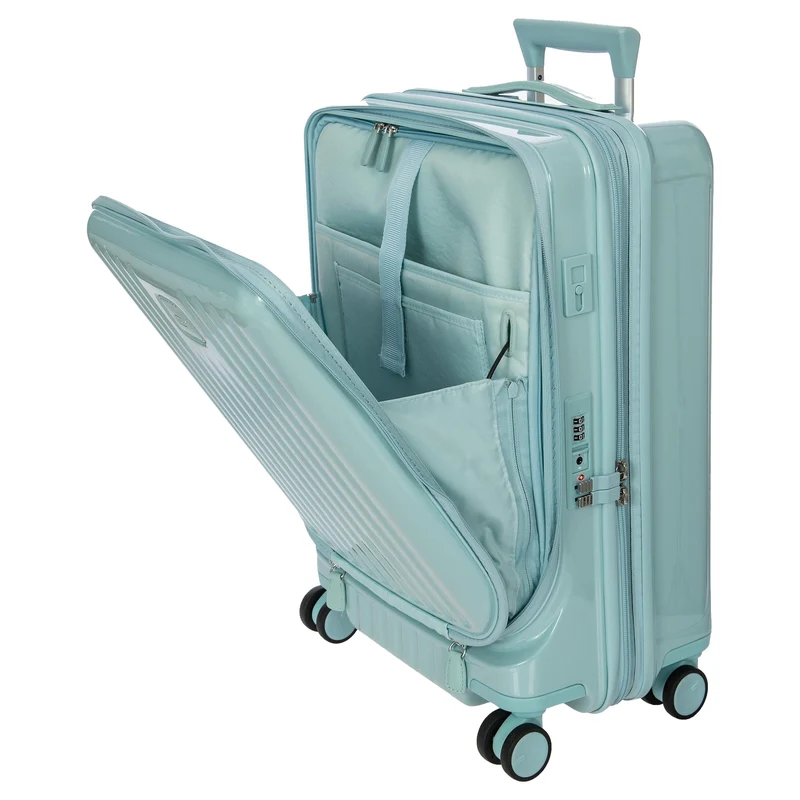 Brics Positano - 4-Rollen Kabinentrolley 55 cm USB erw. (hellblau)