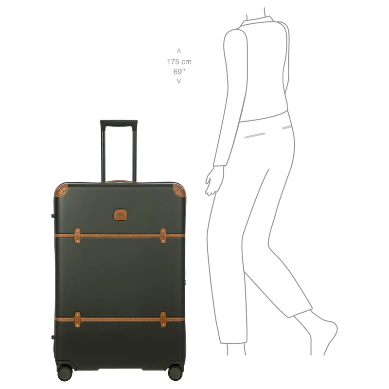 Brics Bellagio - 4-Rollen-Trolley 82 cm erw. recycelt (olive)