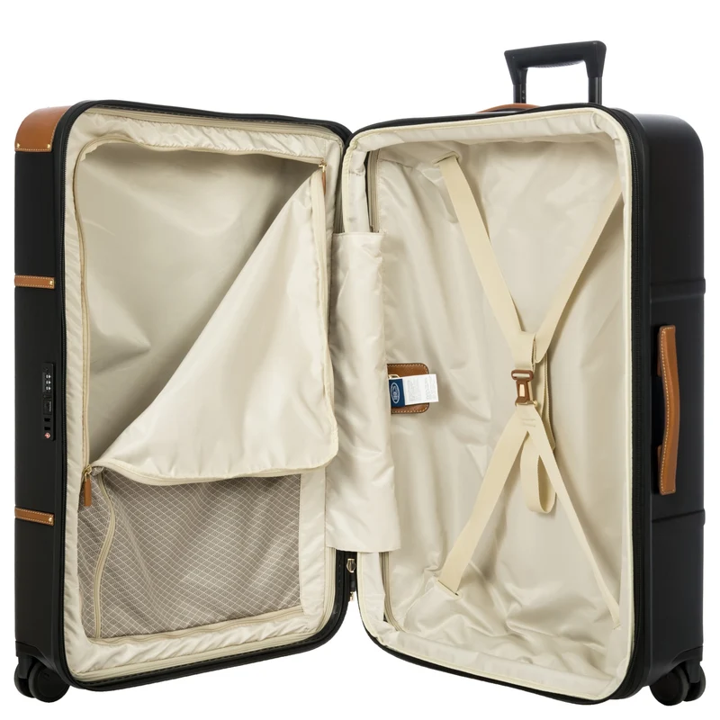 Brics Bellagio - 4-Rollen-Trolley 76 cm erw. recycelt (black/tan)