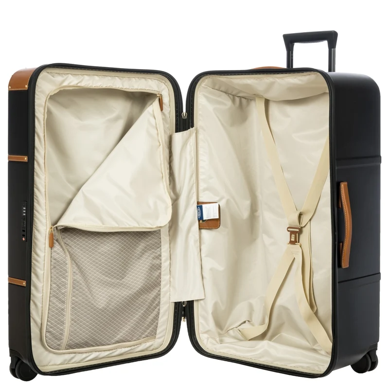 Brics Bellagio Trunk - 4-Rollen-Trolley 80 cm recycelt (black/tan)