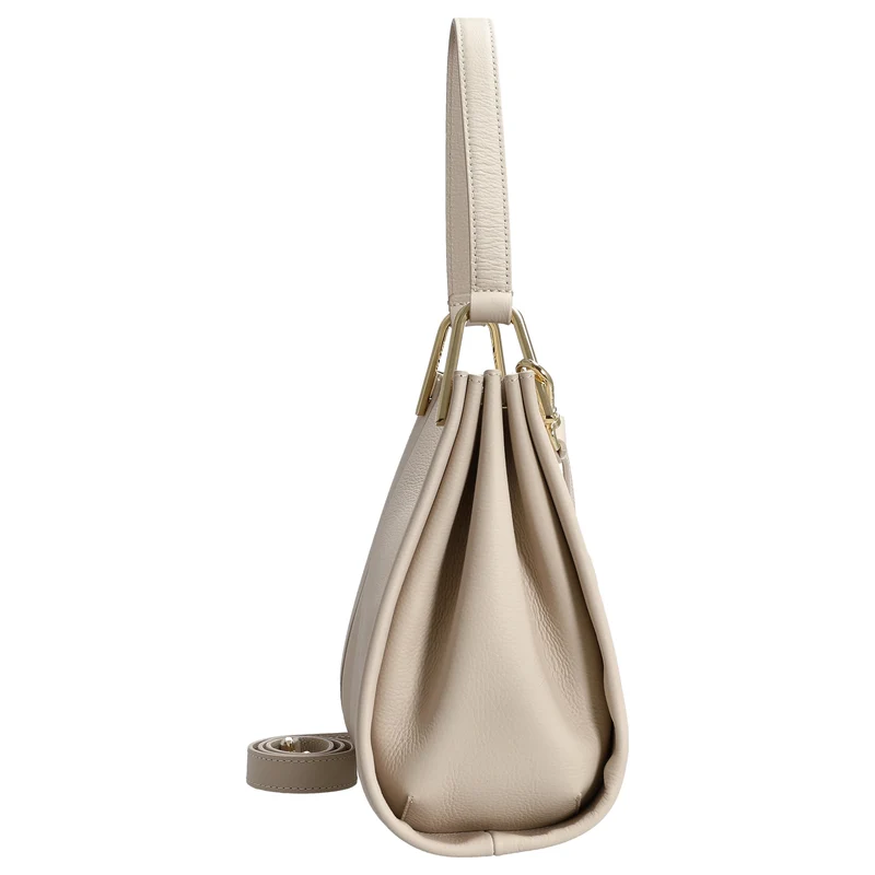 Coccinelle Wallace - Schultertasche 28 cm (lambskin white/laurel green)